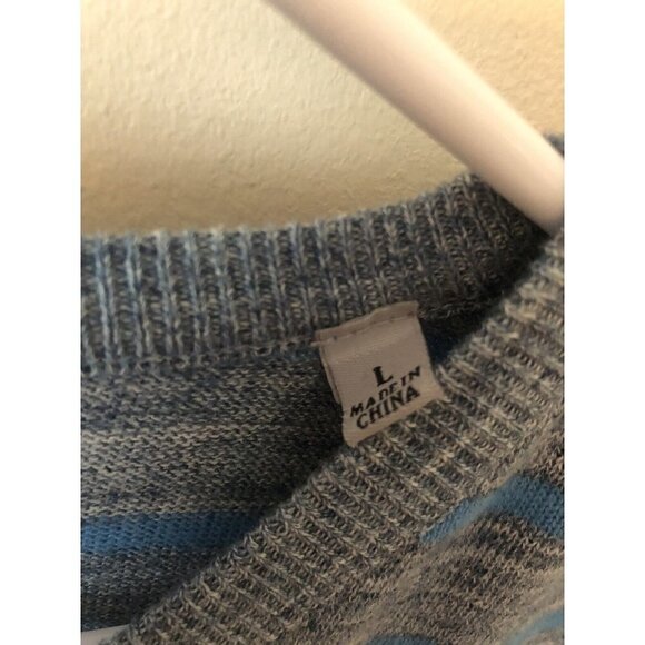 Colours Alexander Julian Mens Size L Blue Stripe Sweater - Picture 6 of 6